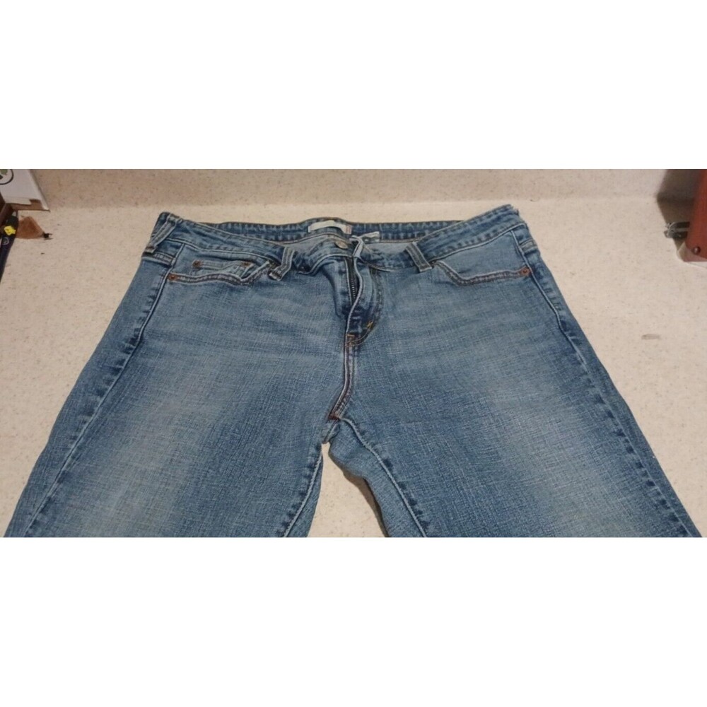Levis 545 Jeans Womens Low Boot Cut Denim Blue Light Wash Casual Zip Pants 14